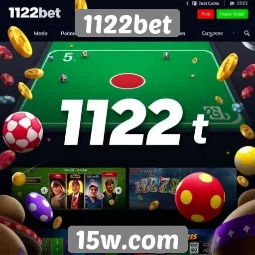 Variedade de jogos disponíveis no 1122bet